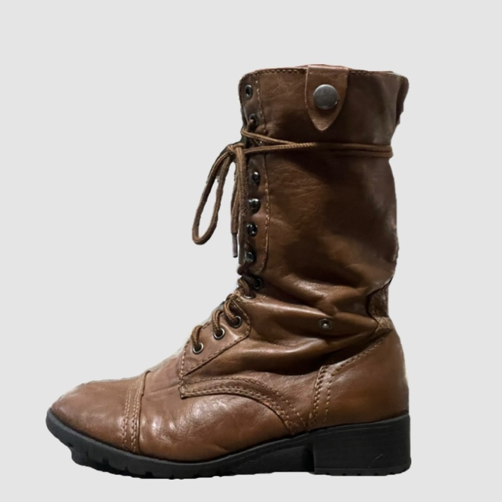 Brown Plaid Boots